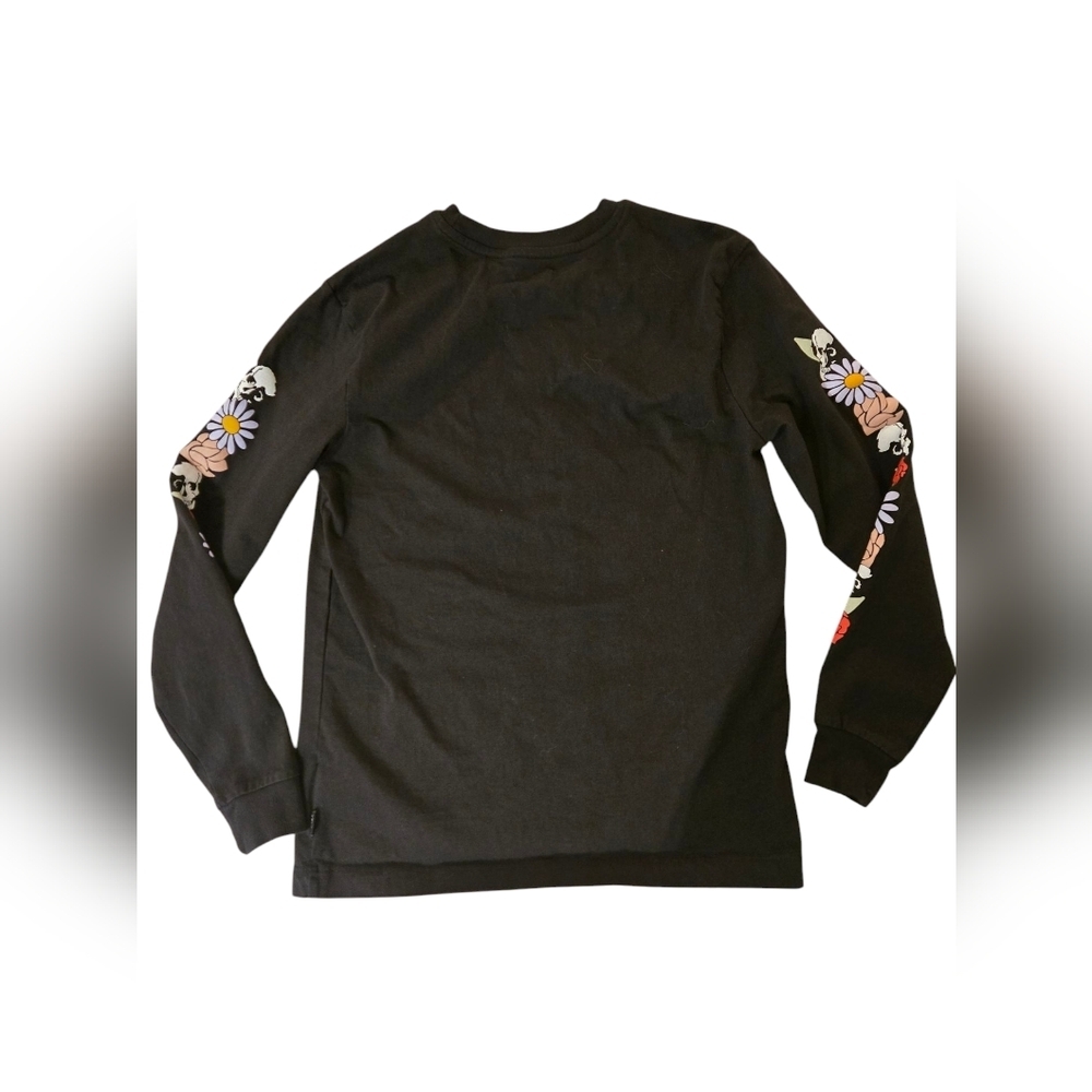 Vans headliner Black Skull Floral Long Sleeve Shirt. Size XS - Picture 3 of 7